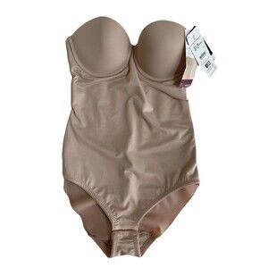 TC Fine Intimates Extra Firm Shape Away Strapless Body Briefer 34B Nude 4090